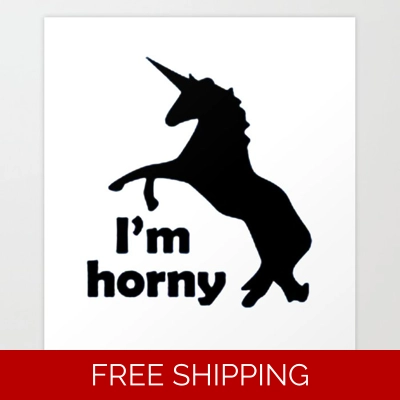 Unicorn Im horny Die Cut Vinyl Decal sticker Unicorn Im horny Die Cut Vinyl Decal sticker